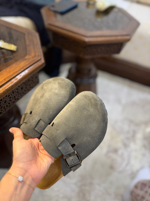 Oristep sabot kaki en cuire daim