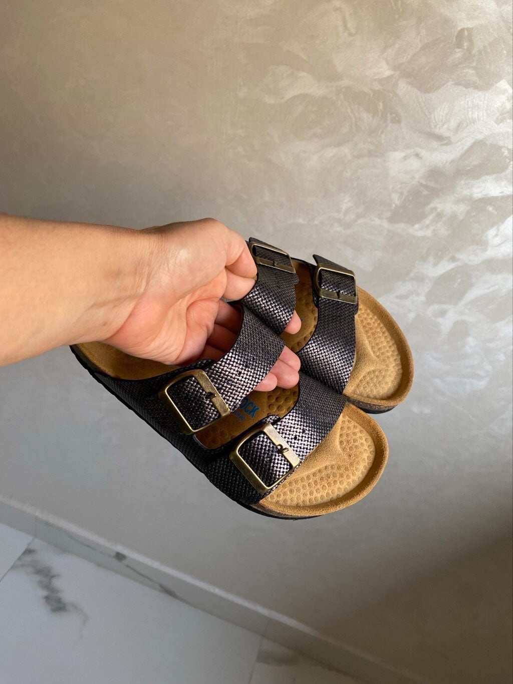 Sandale Oristep gris en daim