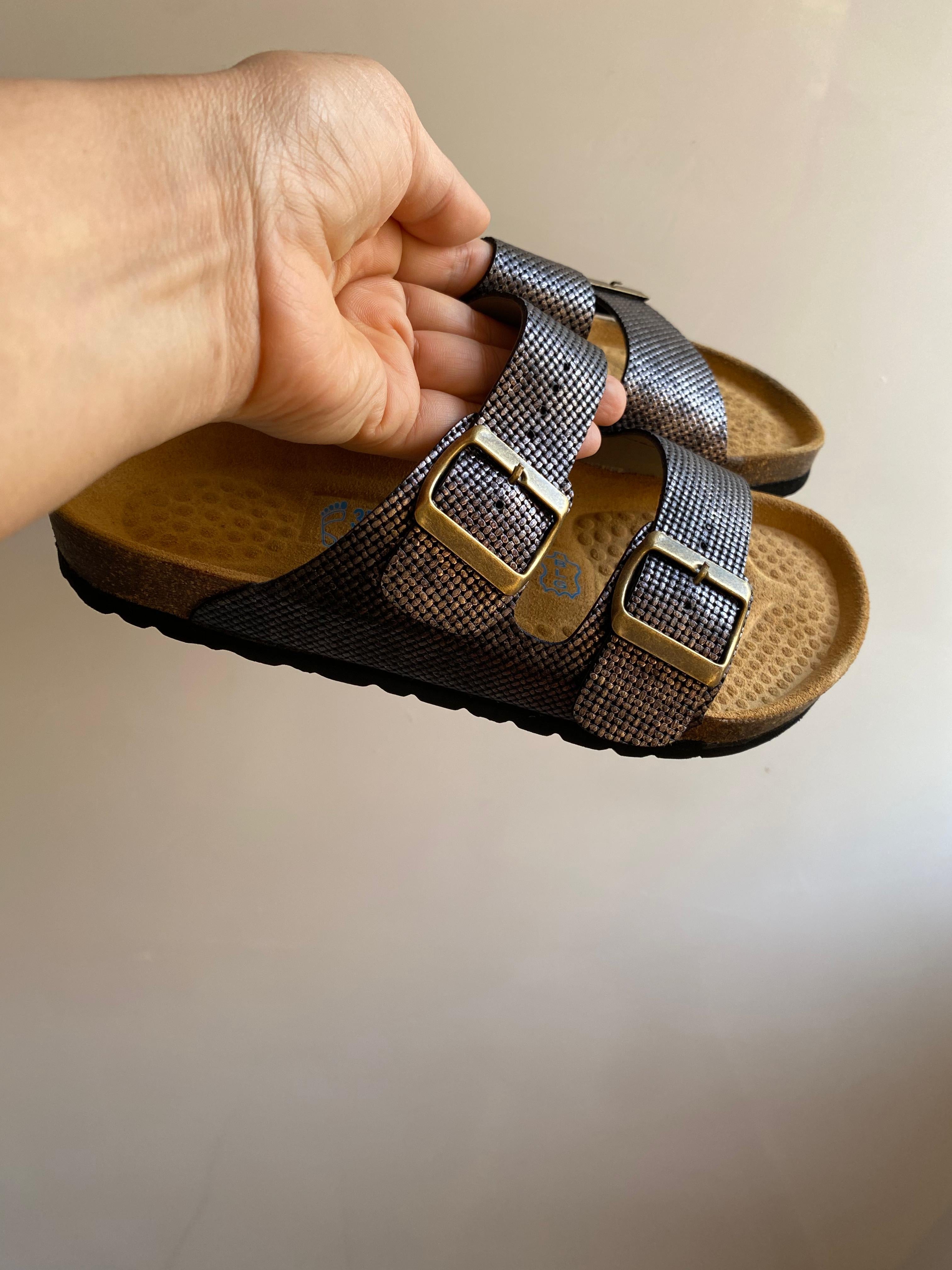 Sandale Oristep gris en daim