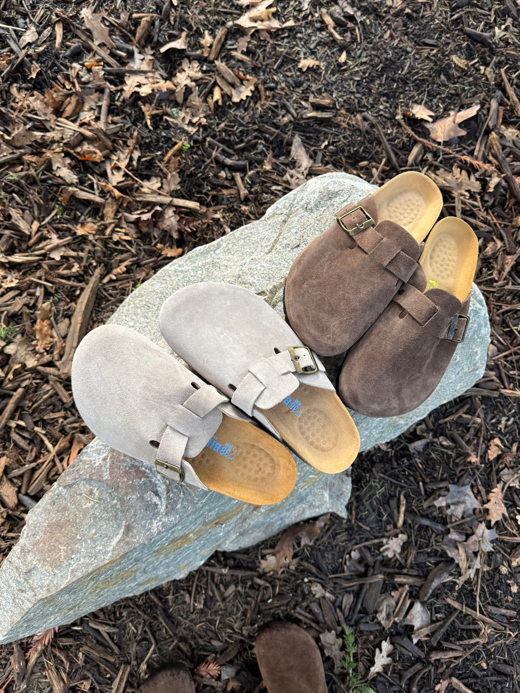 Oristep sabot marron en cuire daim